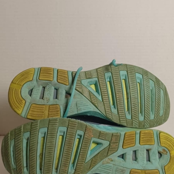 Asics Women’s FuzeX Lyte Athletic Running Shoes Blue/Green/Grey T670N Size 10‎ - Picture 4 of 6